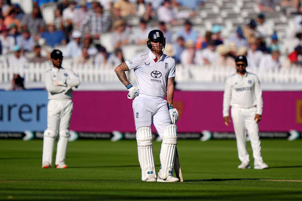India bowler strategizes during the disciplined Test match against England at Lord's