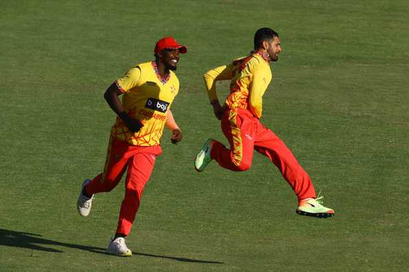 Sikandar Raza, captain of the Zimbabwe cricket team, poses for a photo following the T20I squad announcement for the tri-series.